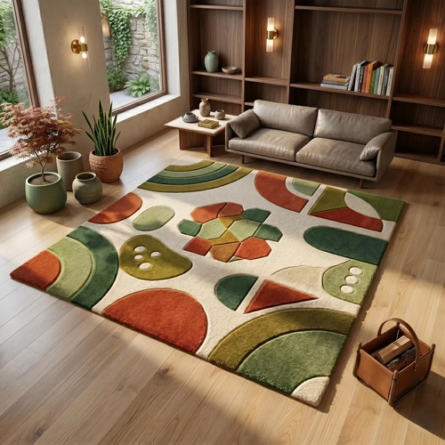 Abstract geometric rug - abstract,